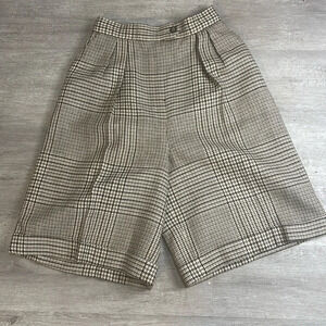 Vintage 1950s Carlisle Sport Houndstooth wool dress Shorts, size 6